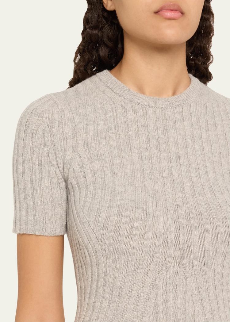 ribbed cashmere mini dress