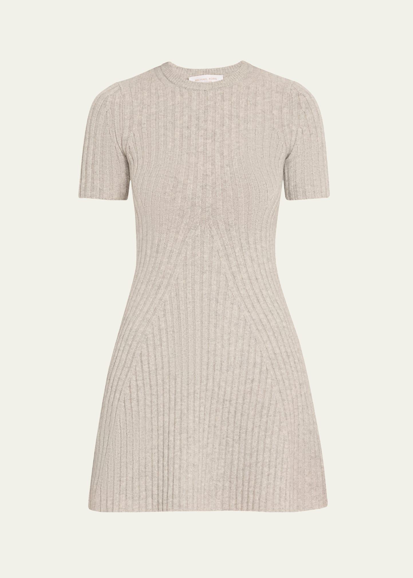 ribbed cashmere mini dress