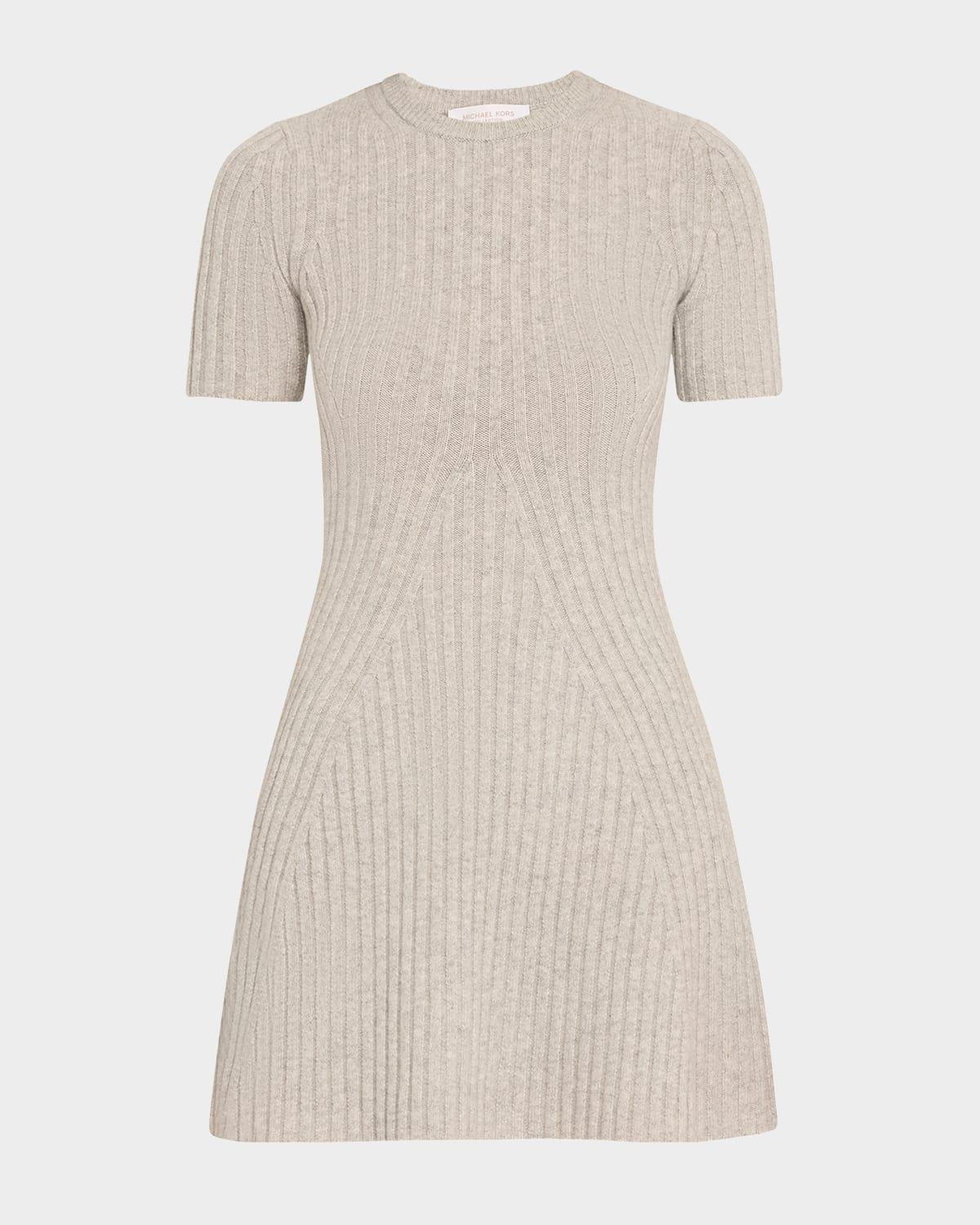 ribbed cashmere mini dress