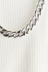 ribbed chain-detail sleeveless top