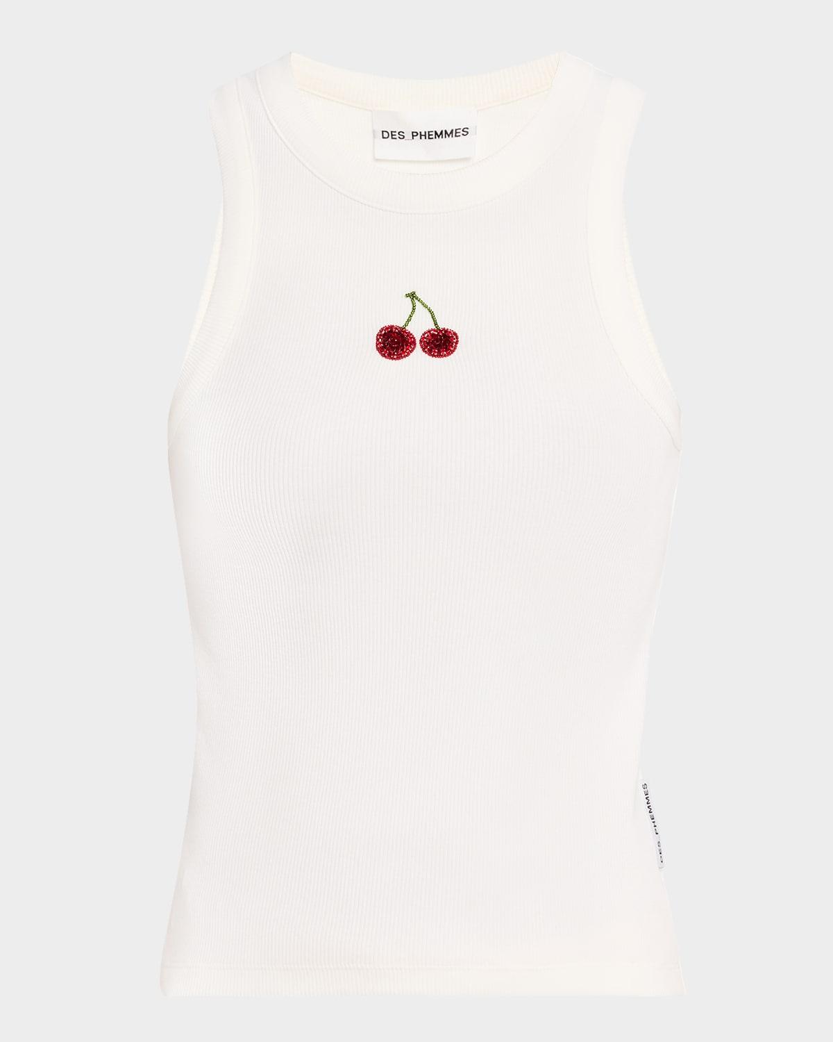 ribbed cherry tank top