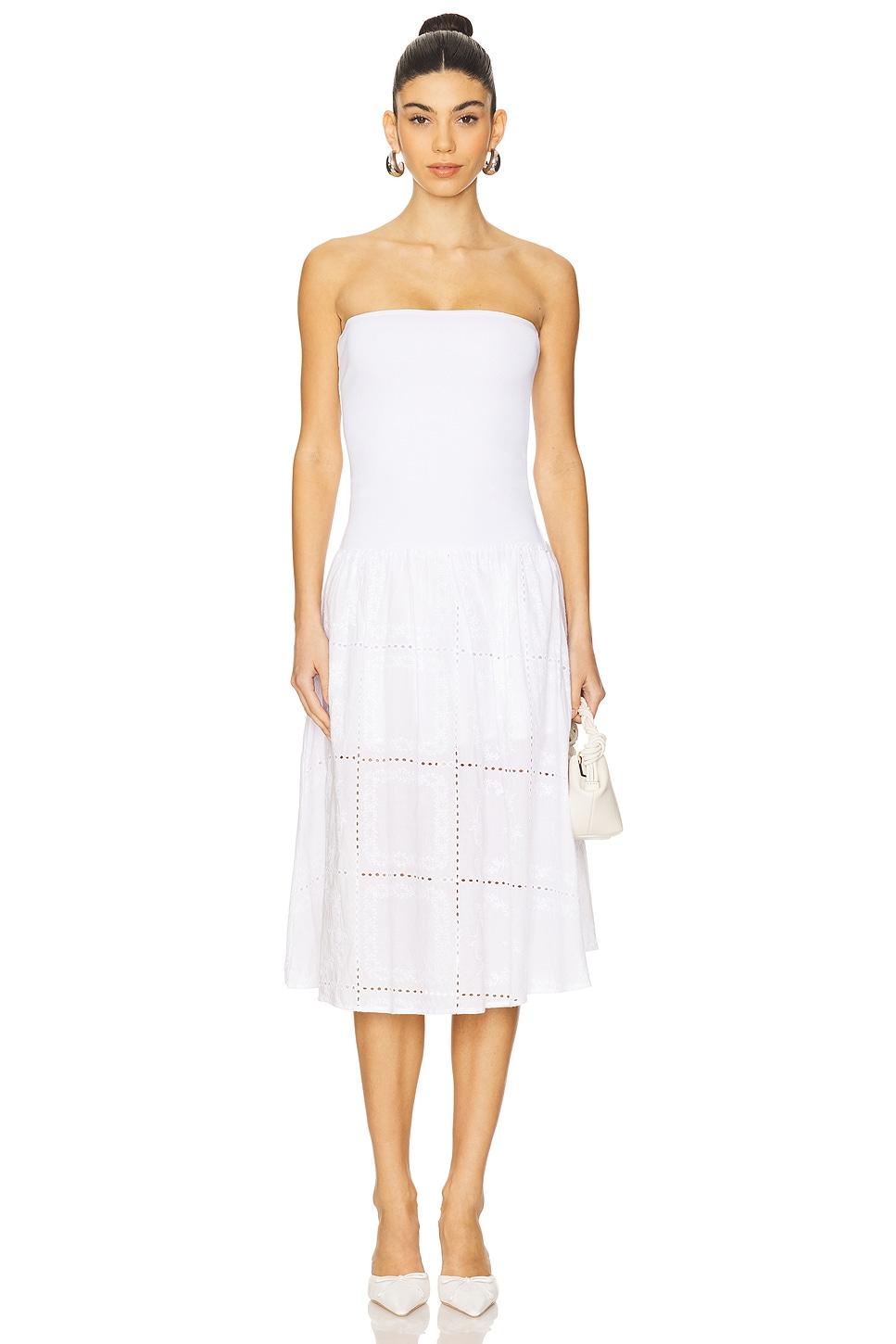 ribbed cotton midi dress