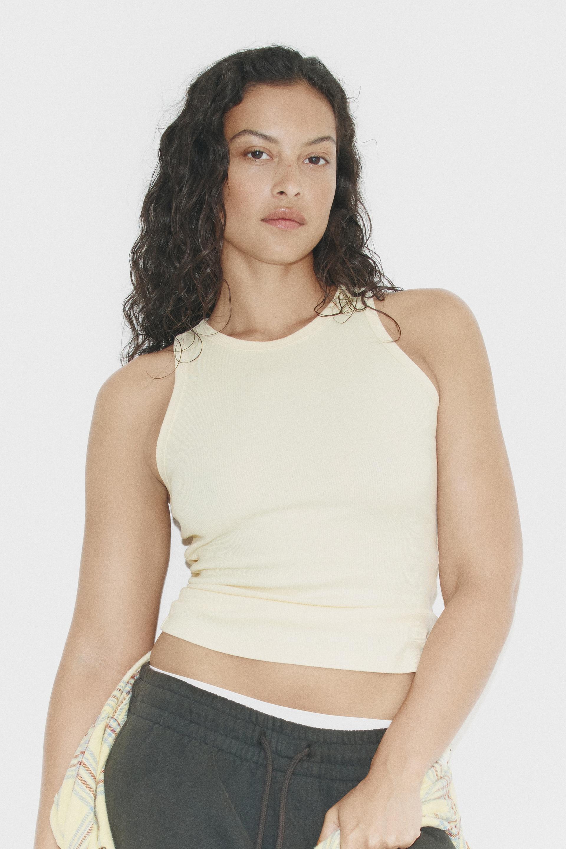 ribbed cotton tank top
