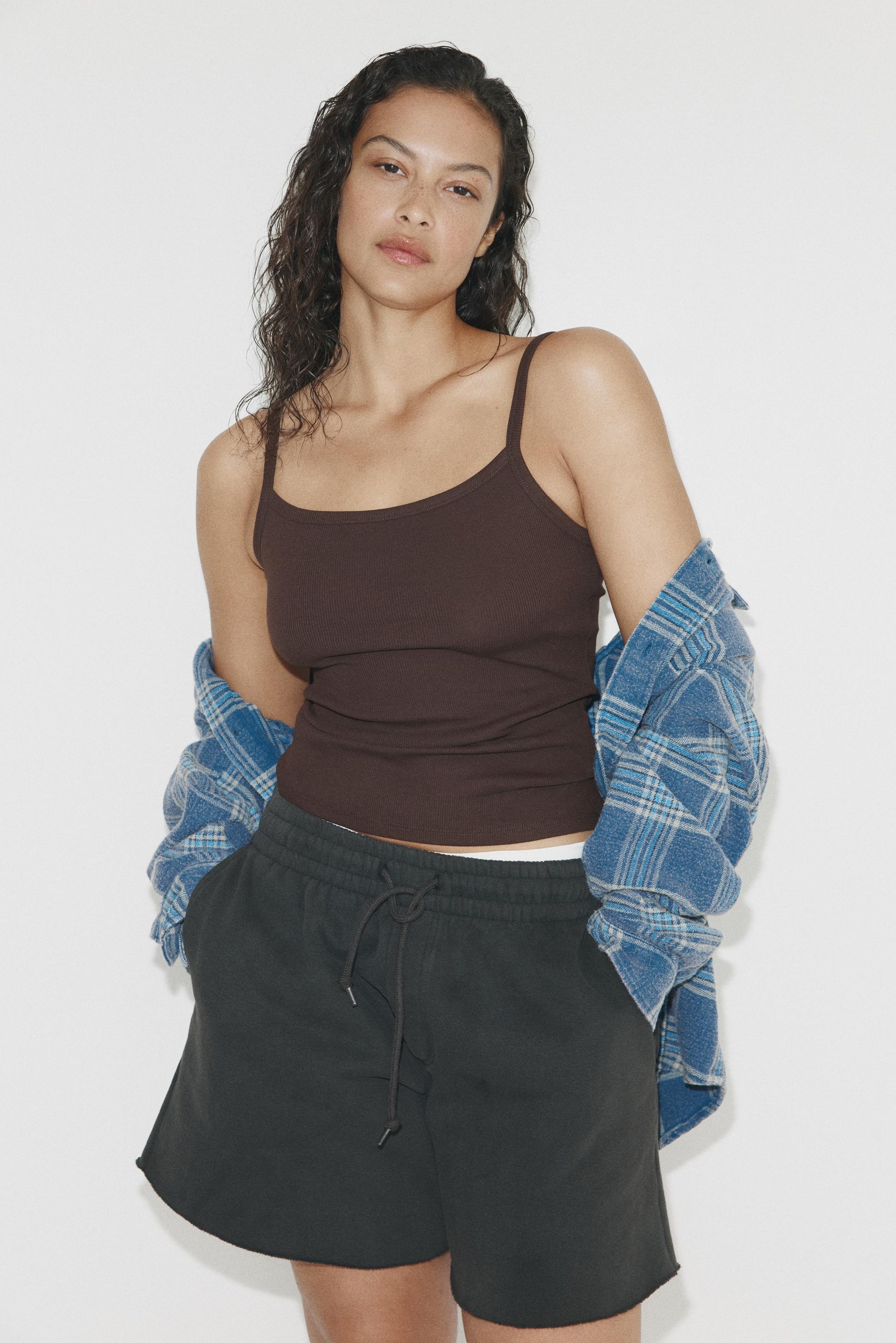 ribbed cotton tank top