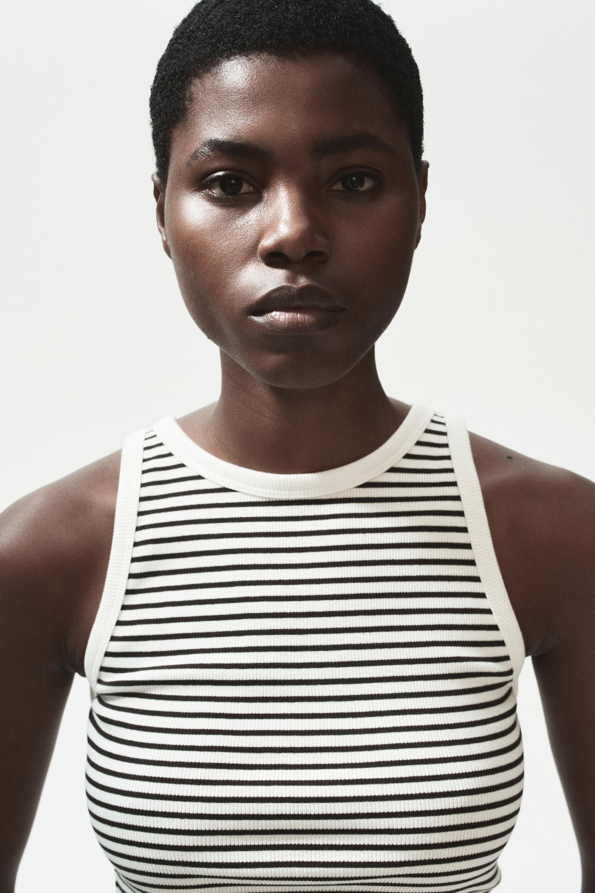ribbed cotton tank top