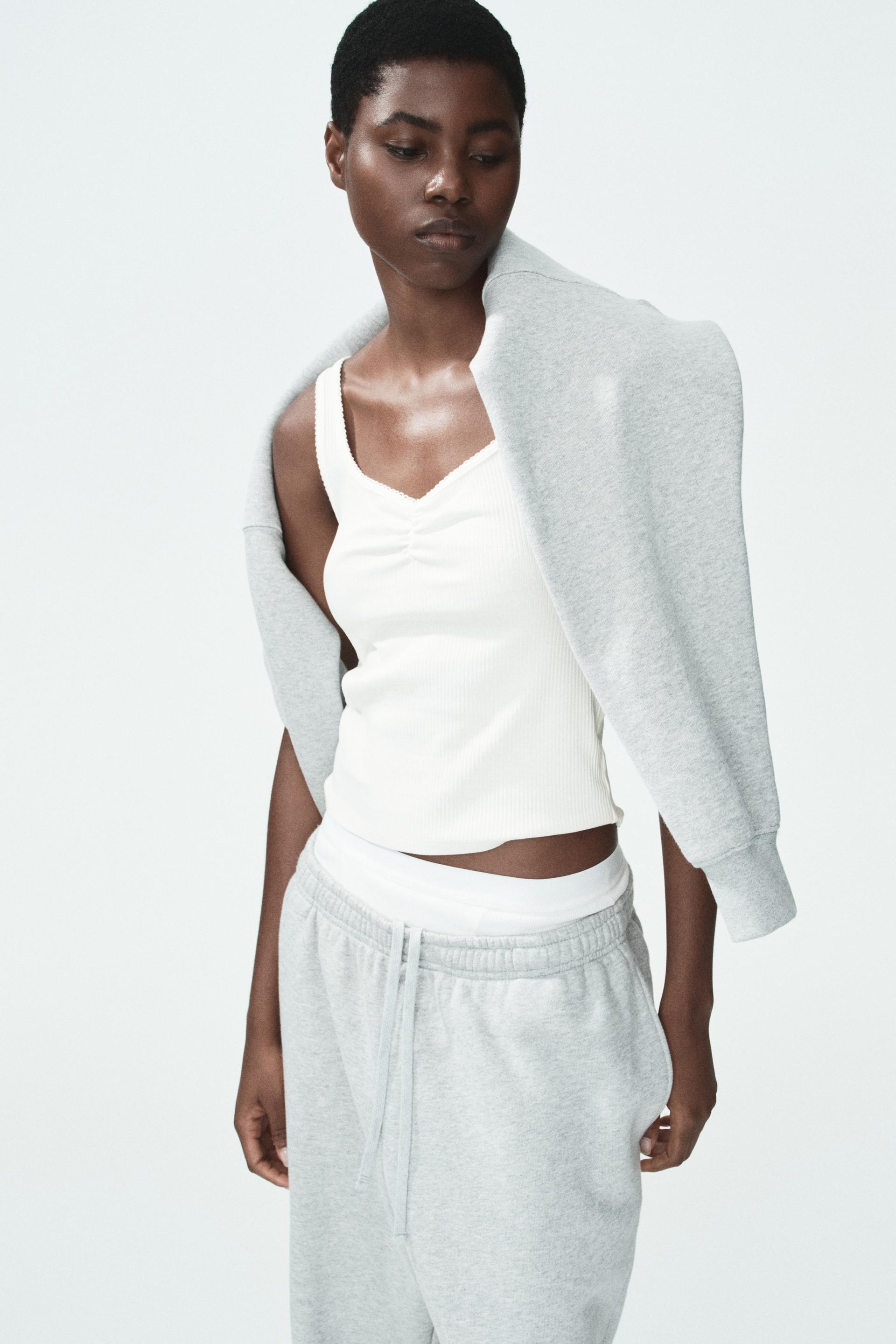 ribbed cotton tank top