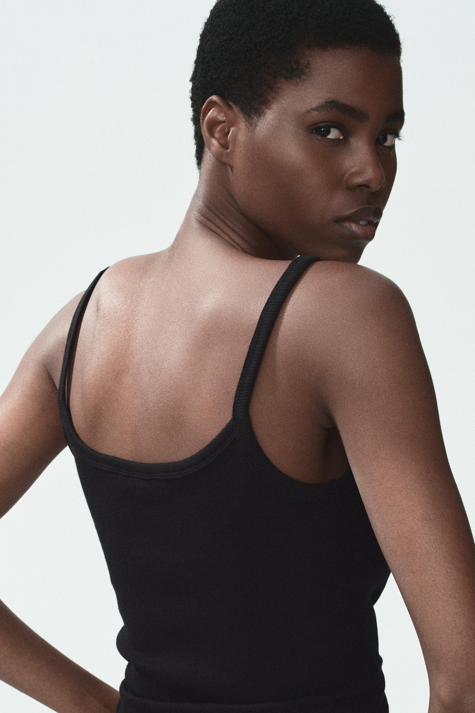 ribbed cotton tank top