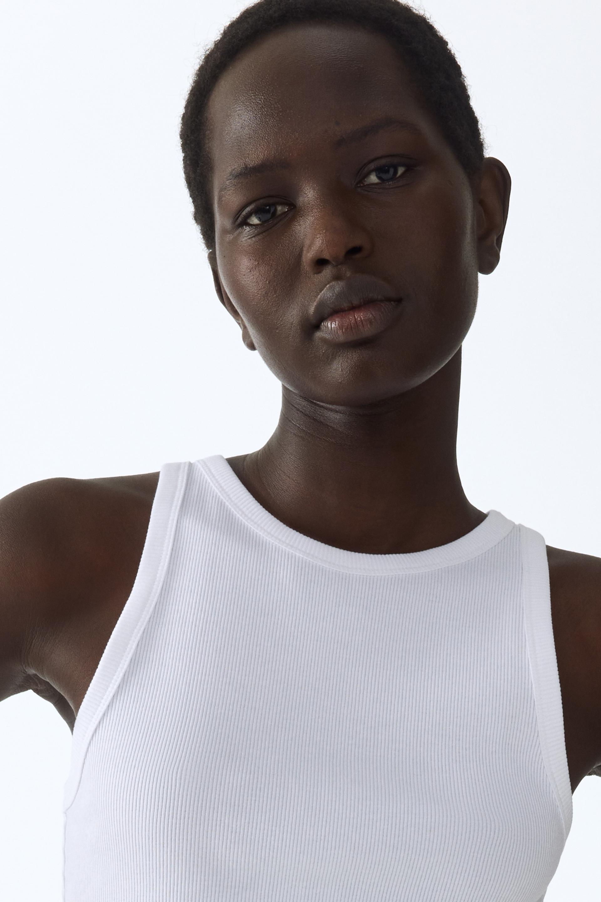 ribbed cotton tank top