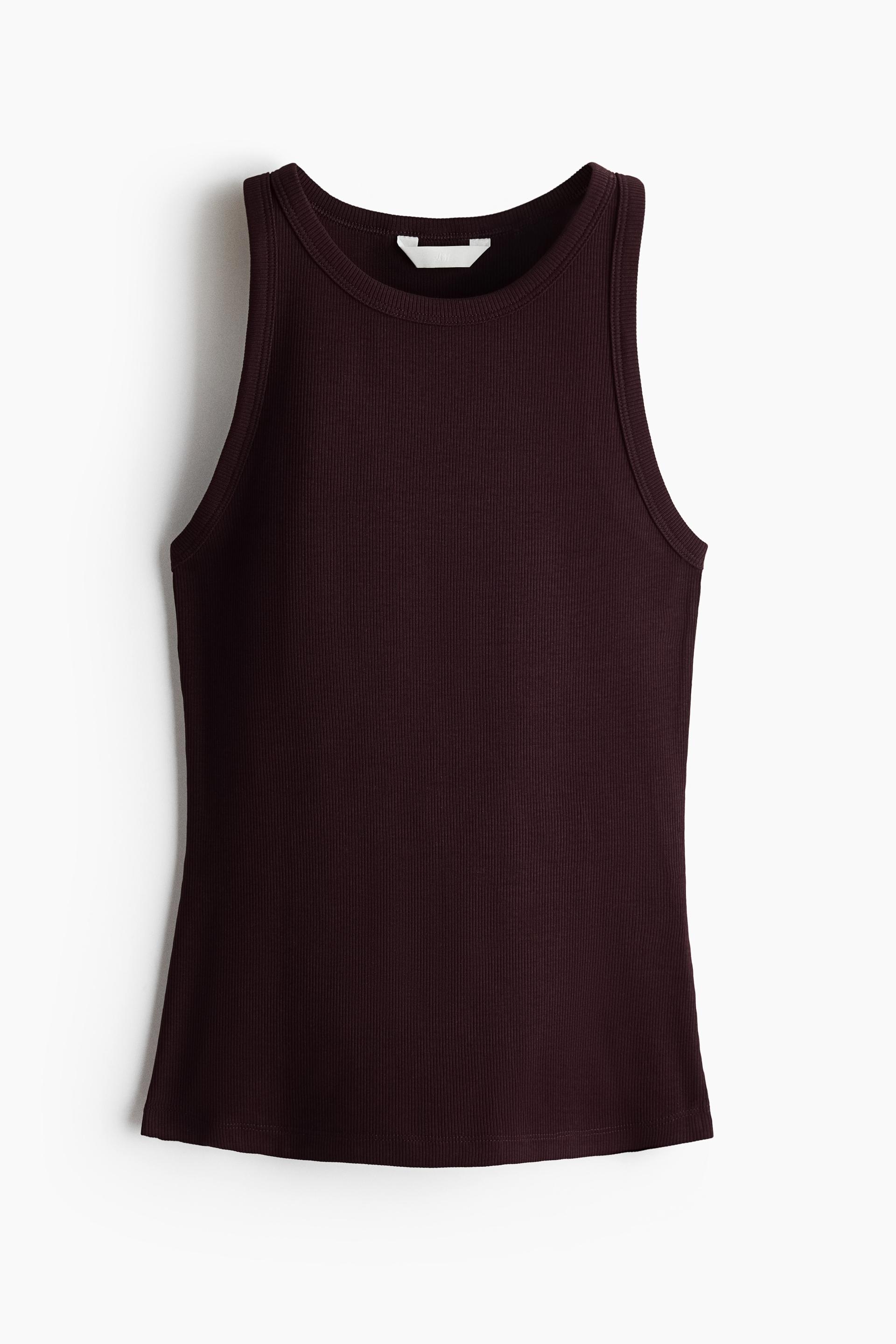 ribbed cotton tank top