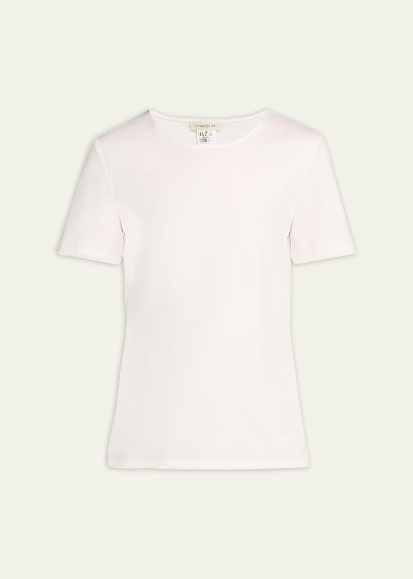 ribbed crewneck cotton t-shirt