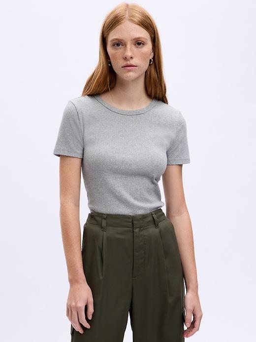 ribbed crewneck t-shirt