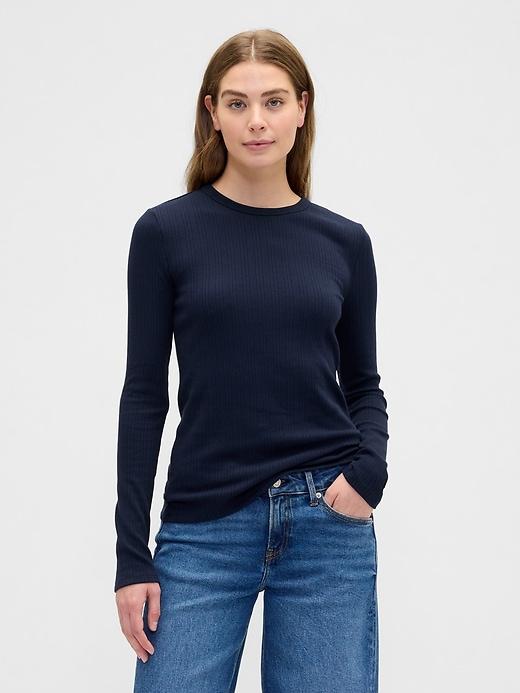 ribbed crewneck t-shirt