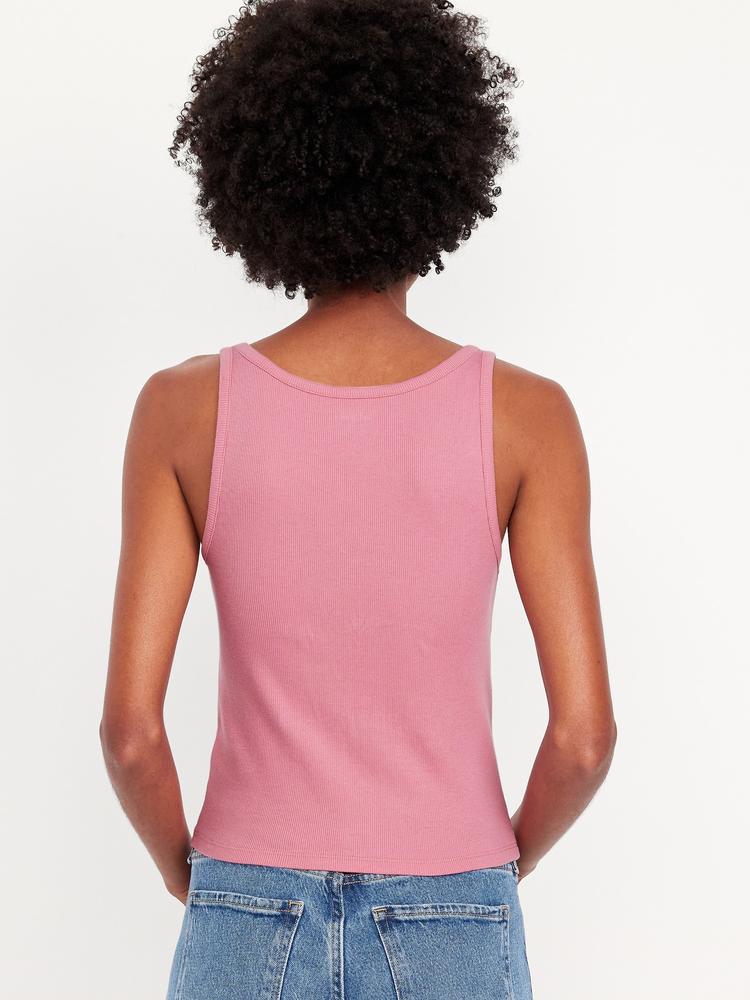 ribbed crop tank top