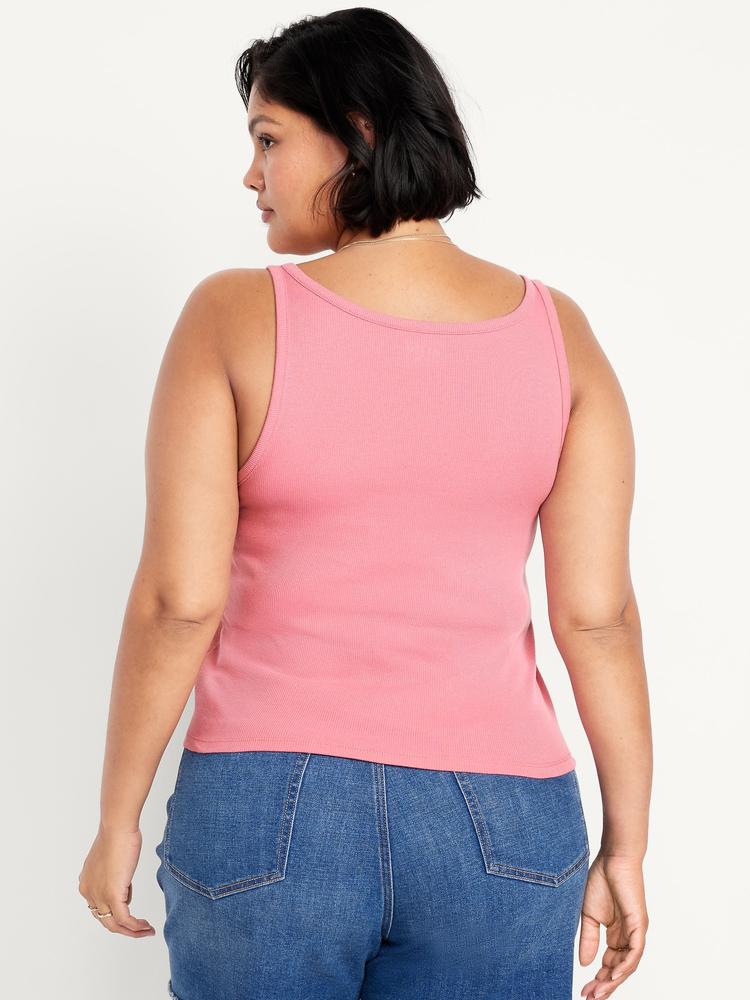 ribbed crop tank top