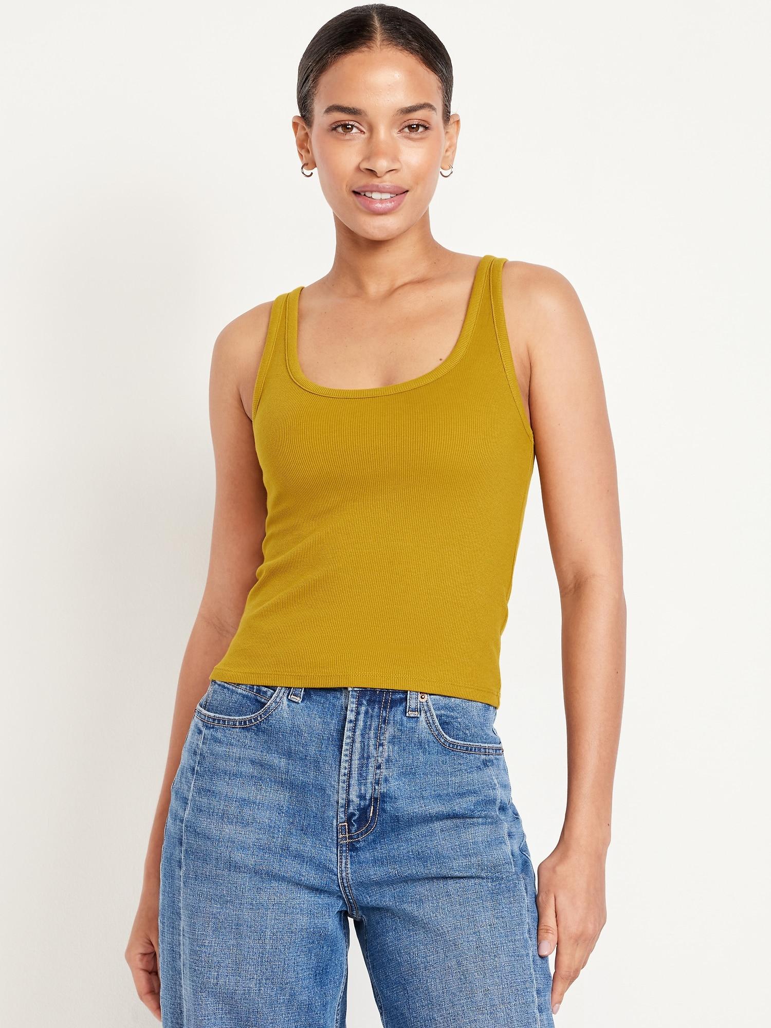 ribbed crop tank top