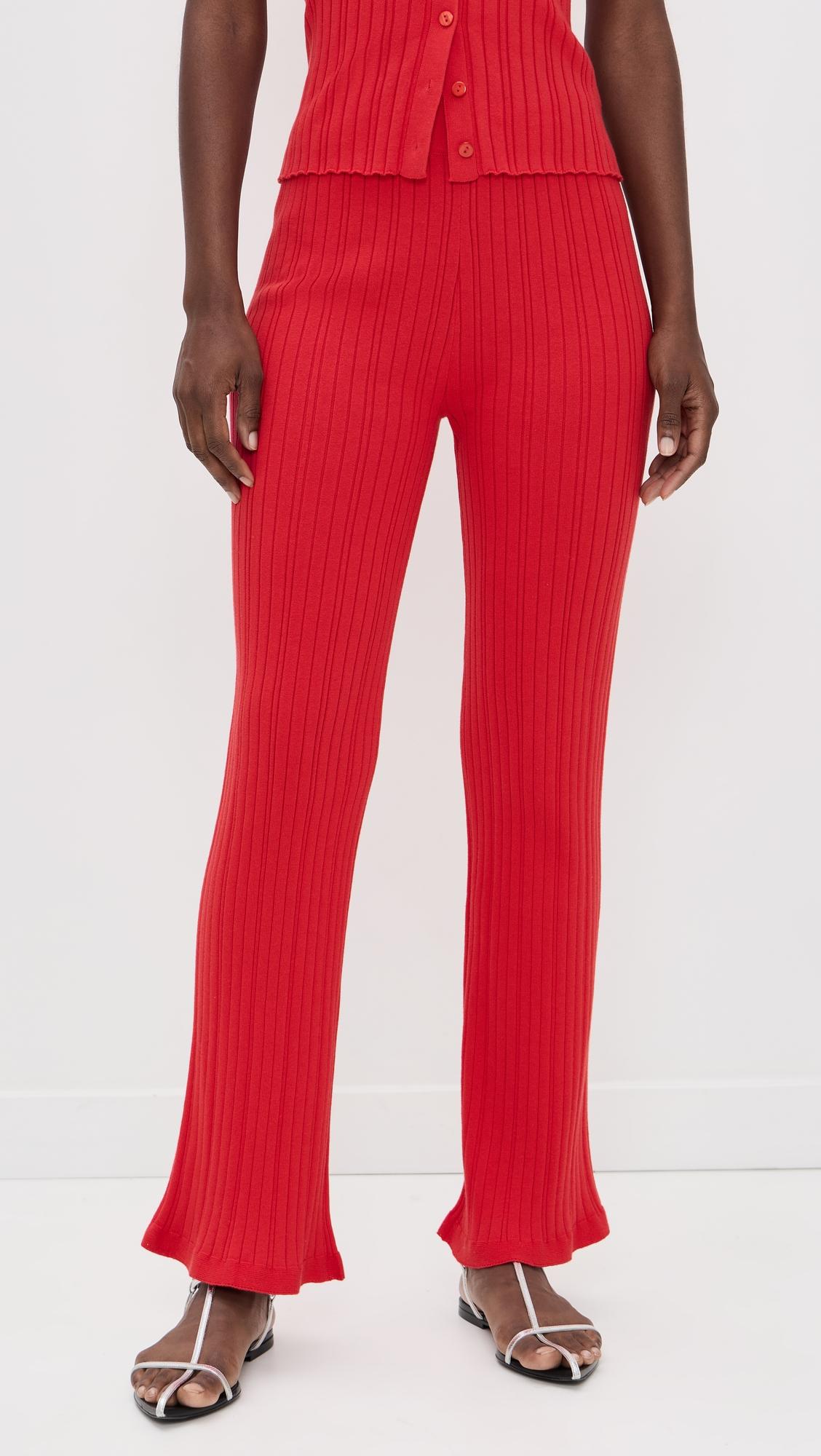 ribbed flare pants