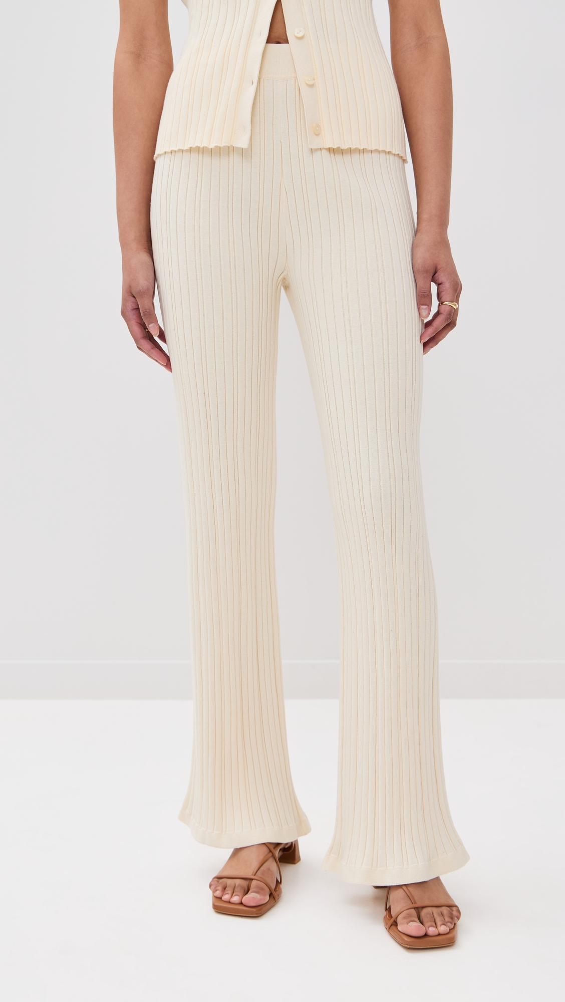 ribbed flare pants