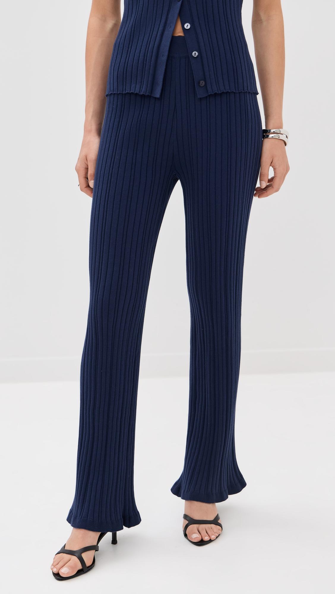ribbed flare pants