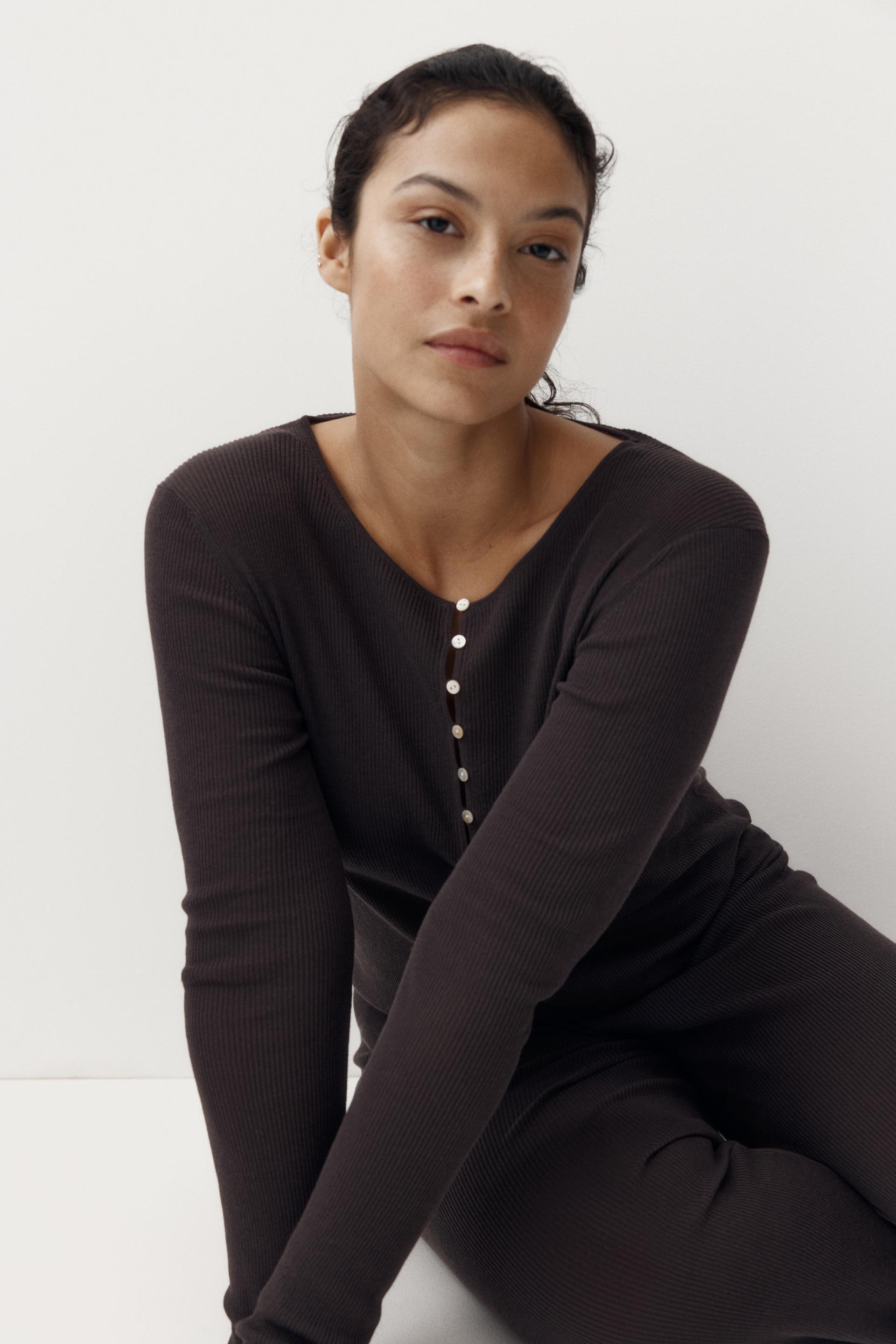 ribbed henley shirt