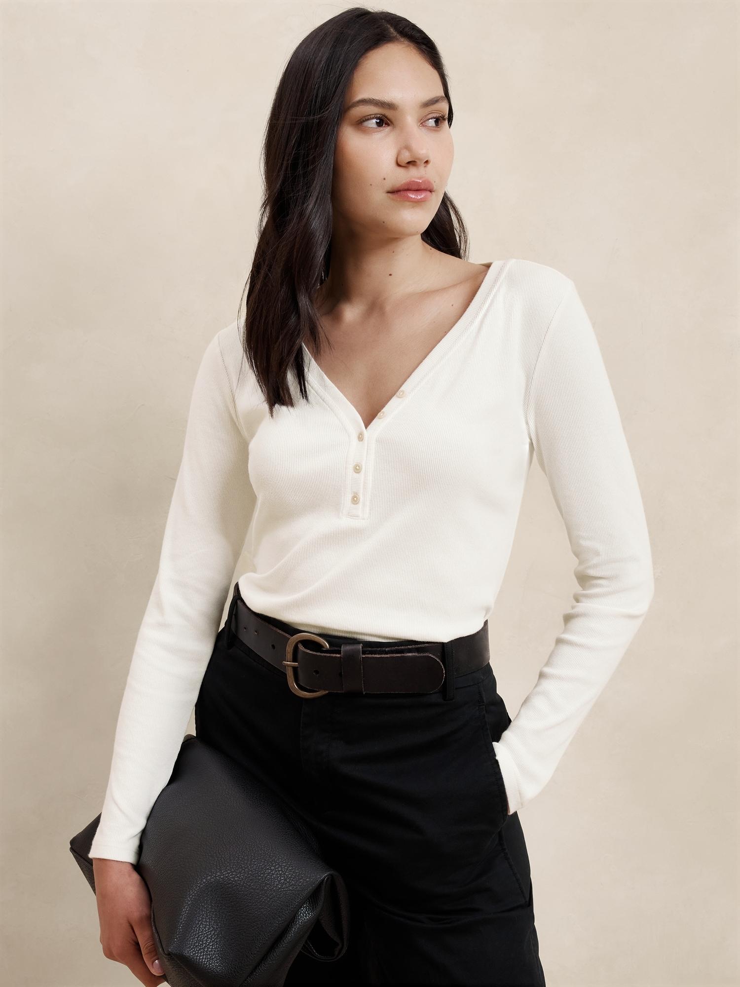 ribbed henley top