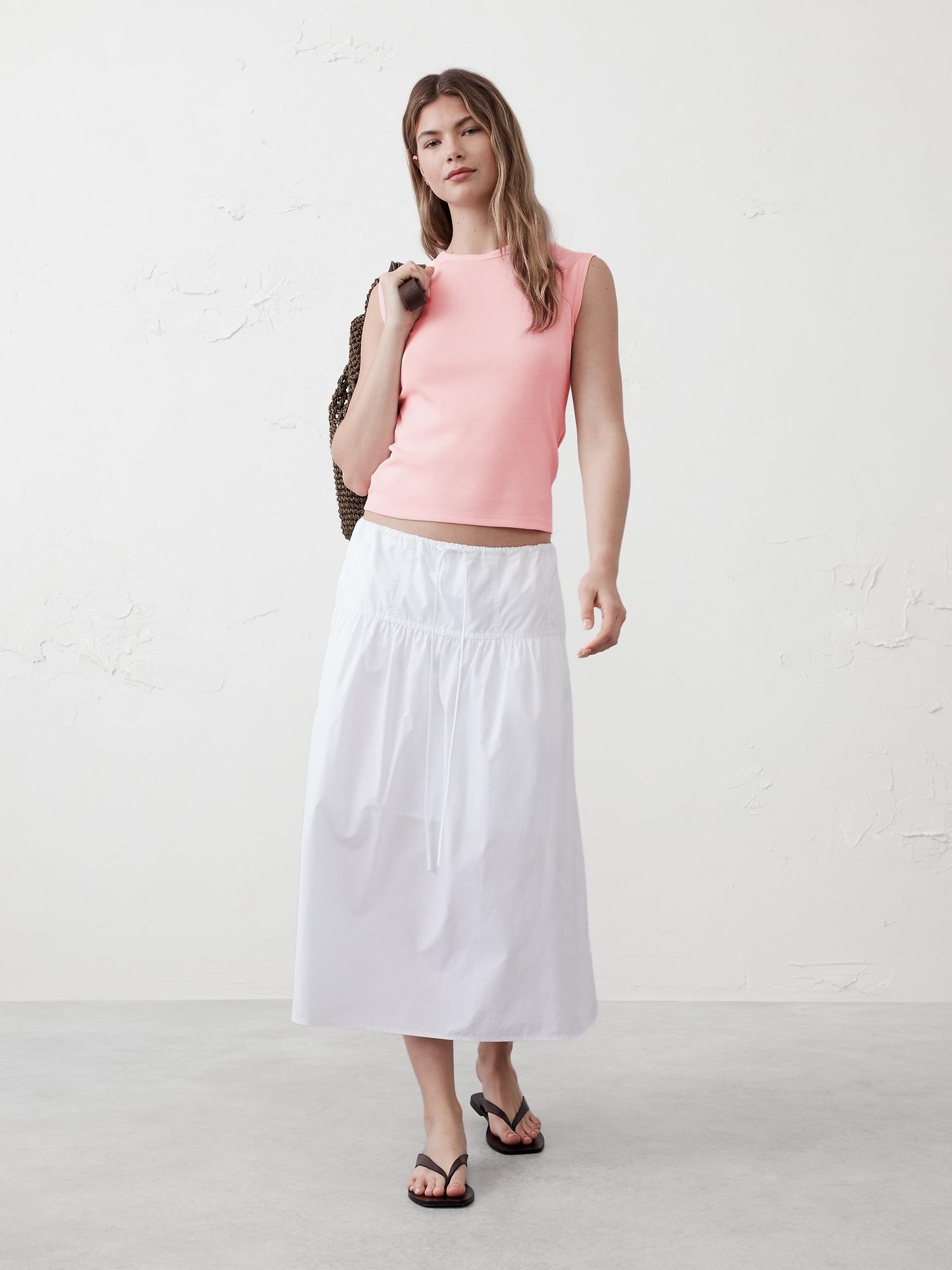 ribbed high-crew top