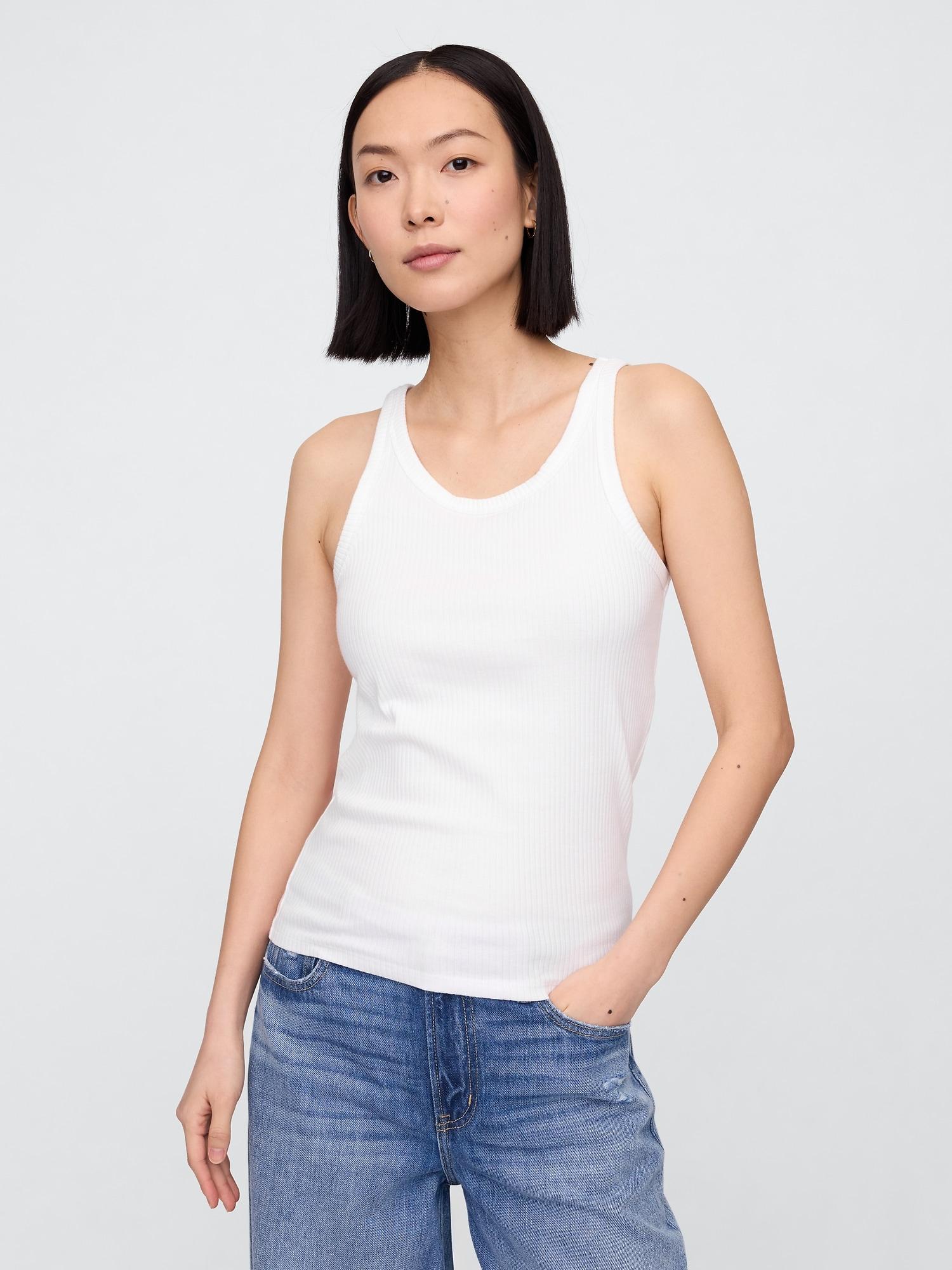 ribbed high-neck tank