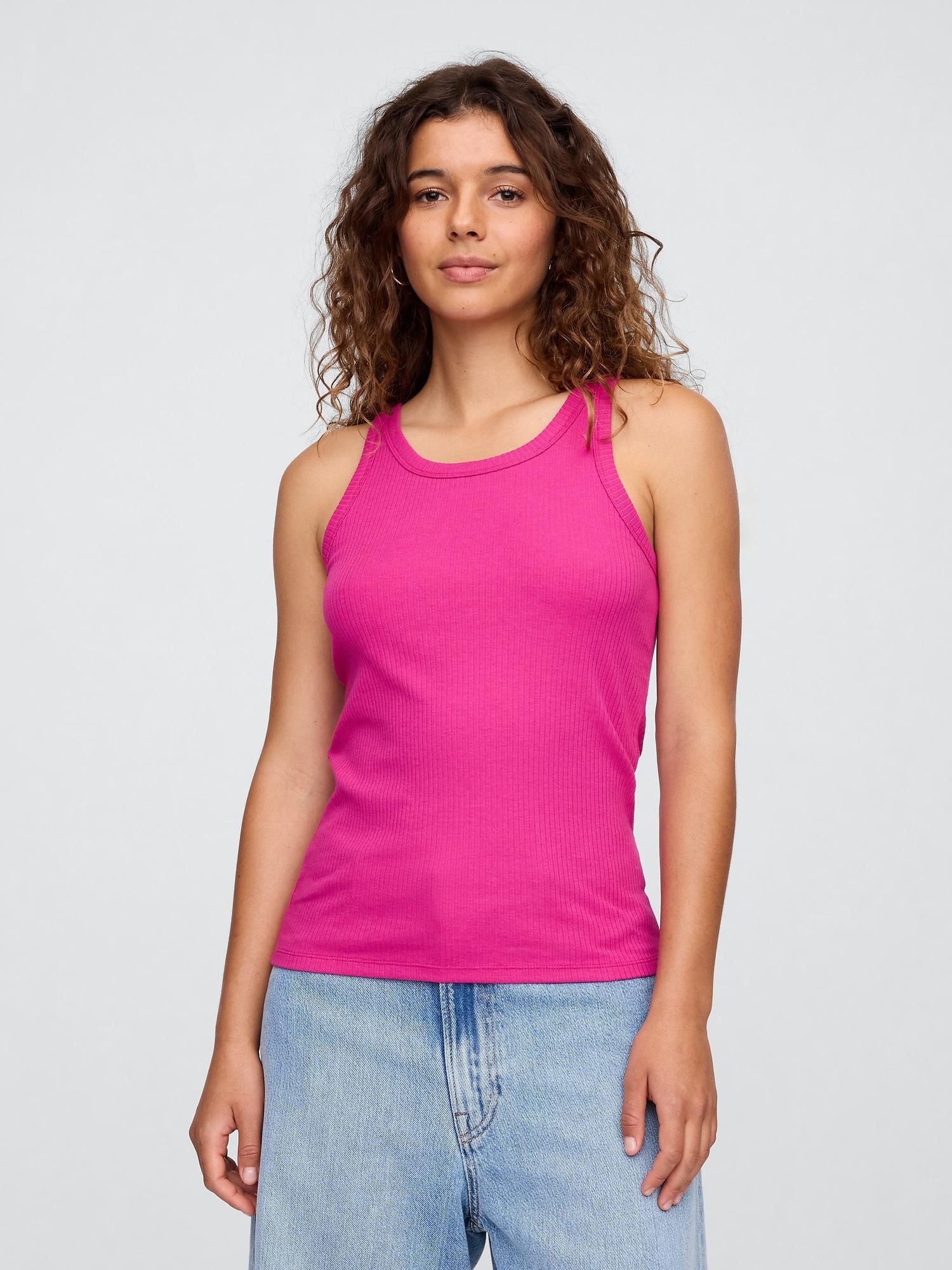 ribbed high-neck tank