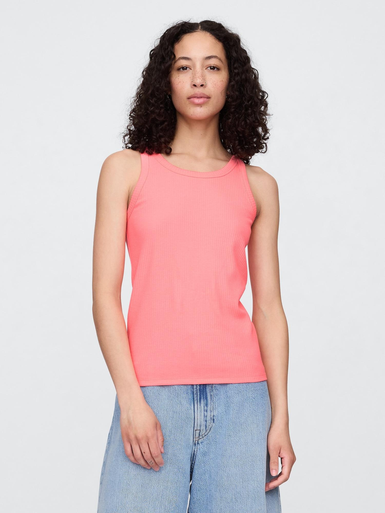 ribbed high-neck tank