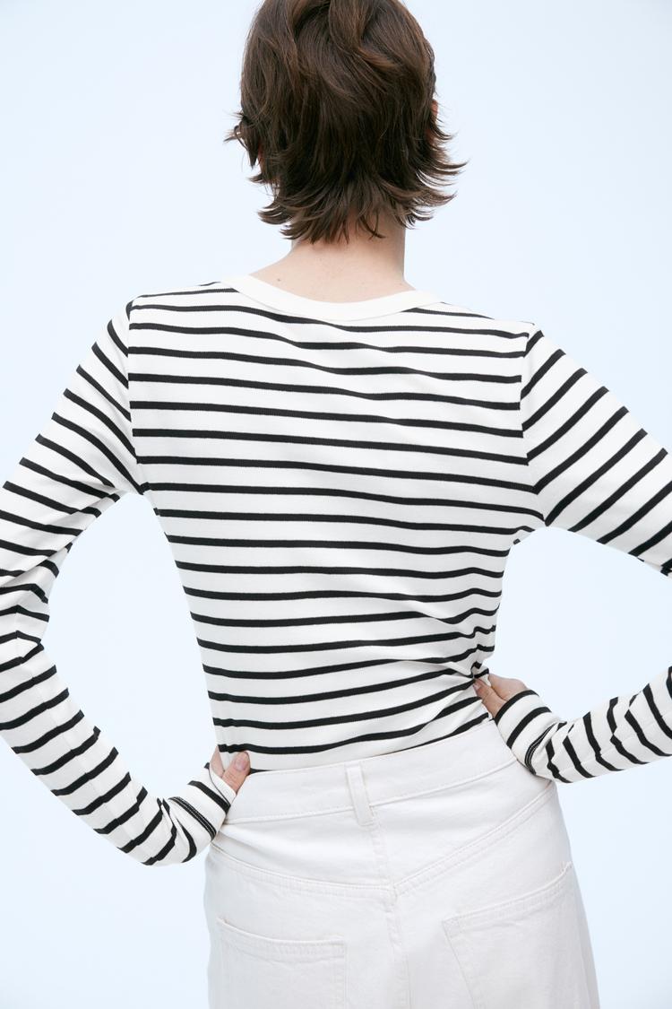 ribbed jersey top