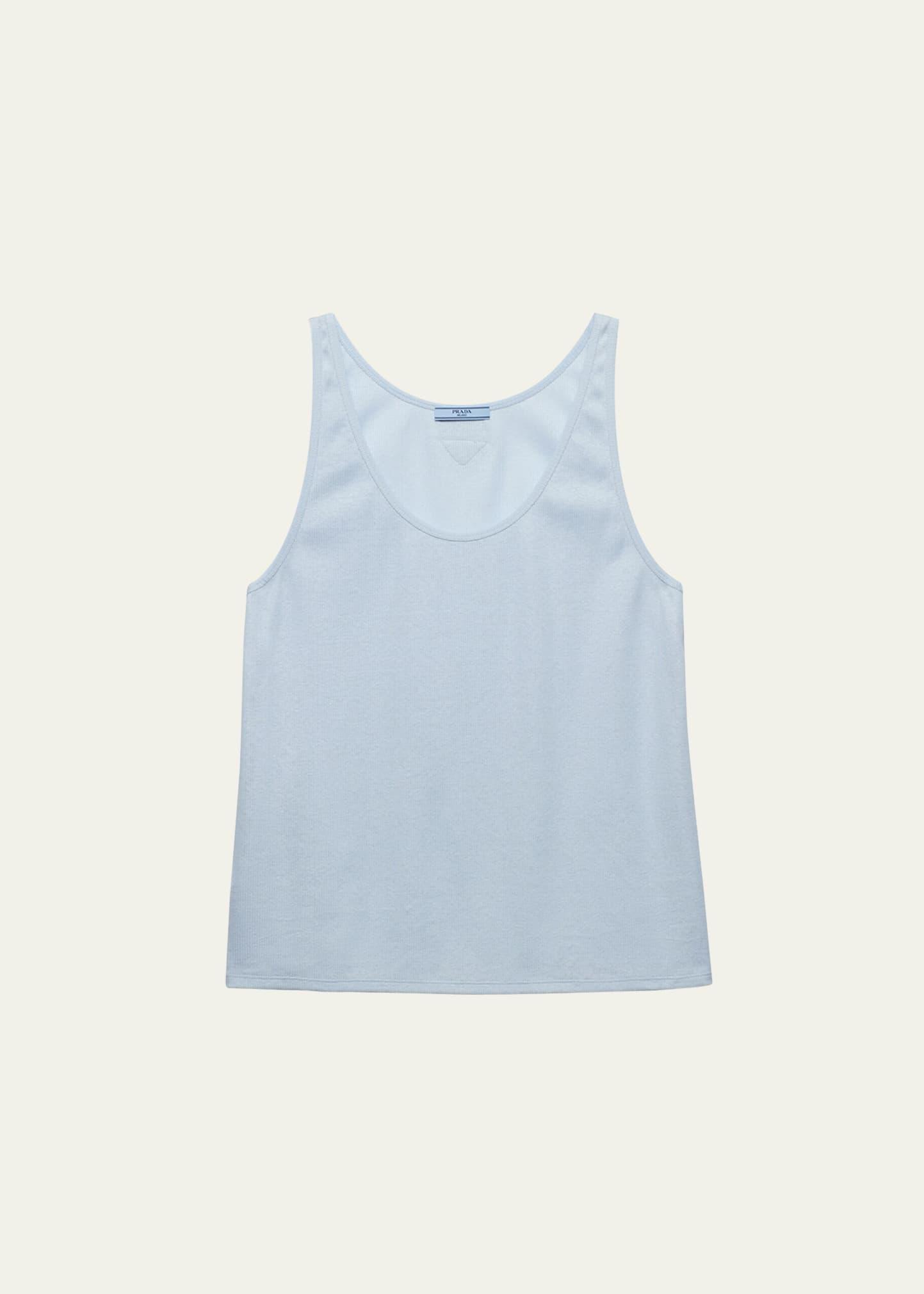 ribbed knit oversized tank top