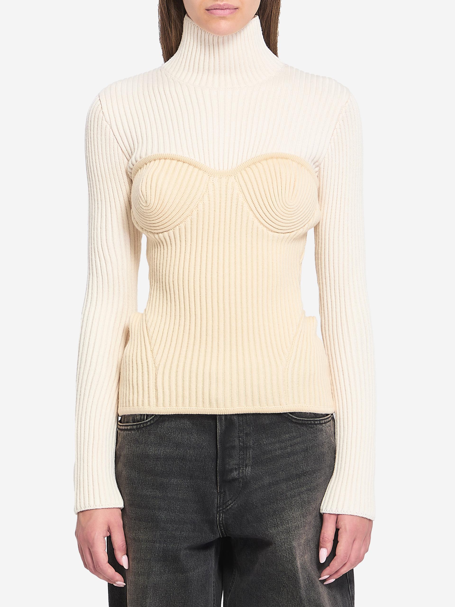 ribbed knit pullover