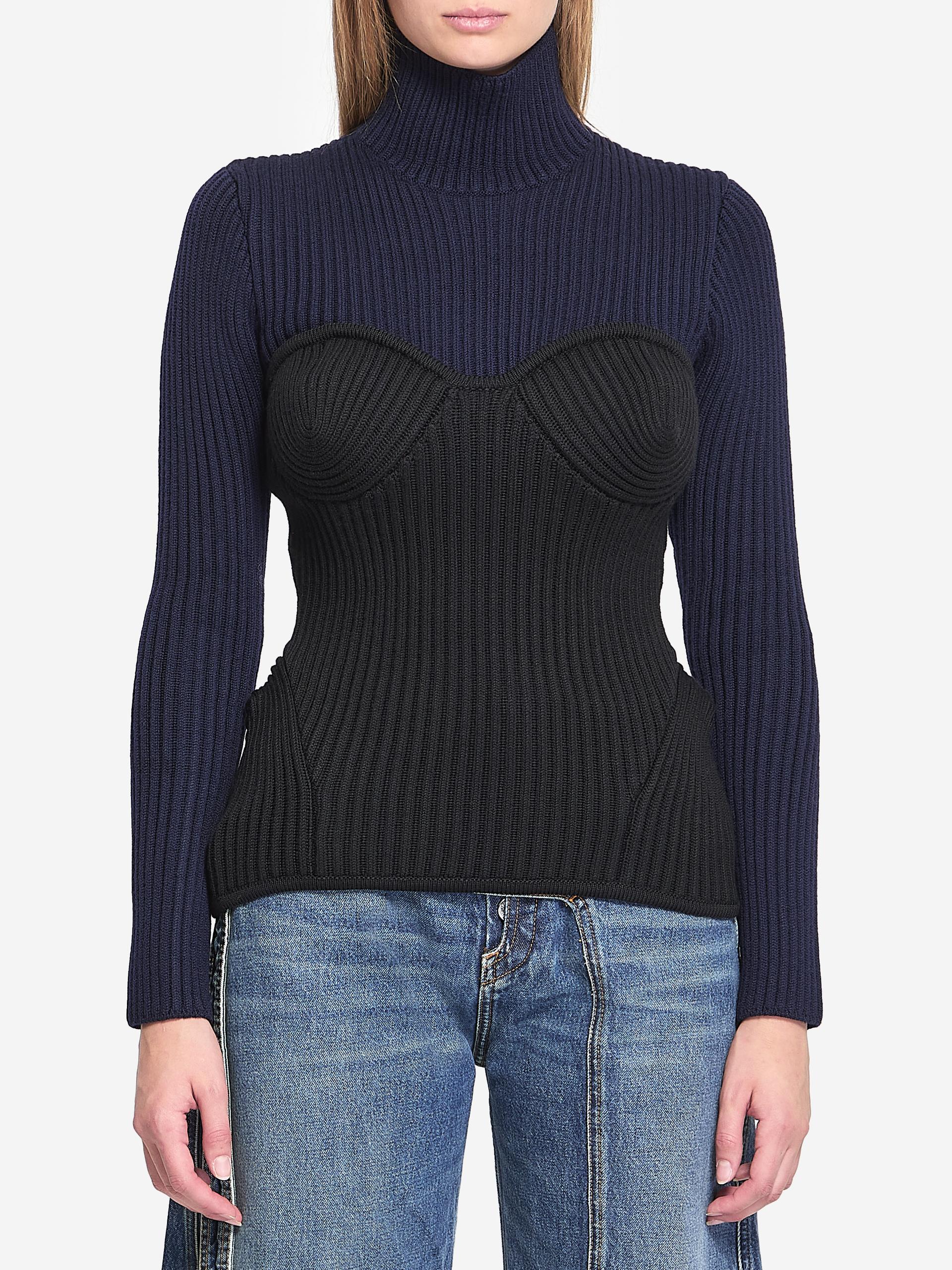 ribbed knit pullover