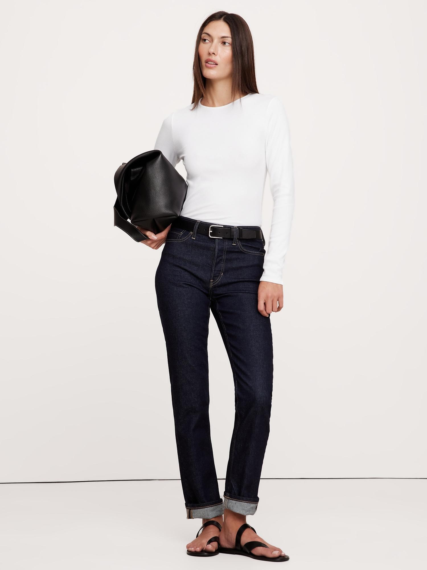 ribbed long-sleeve crew-neck t-shirt