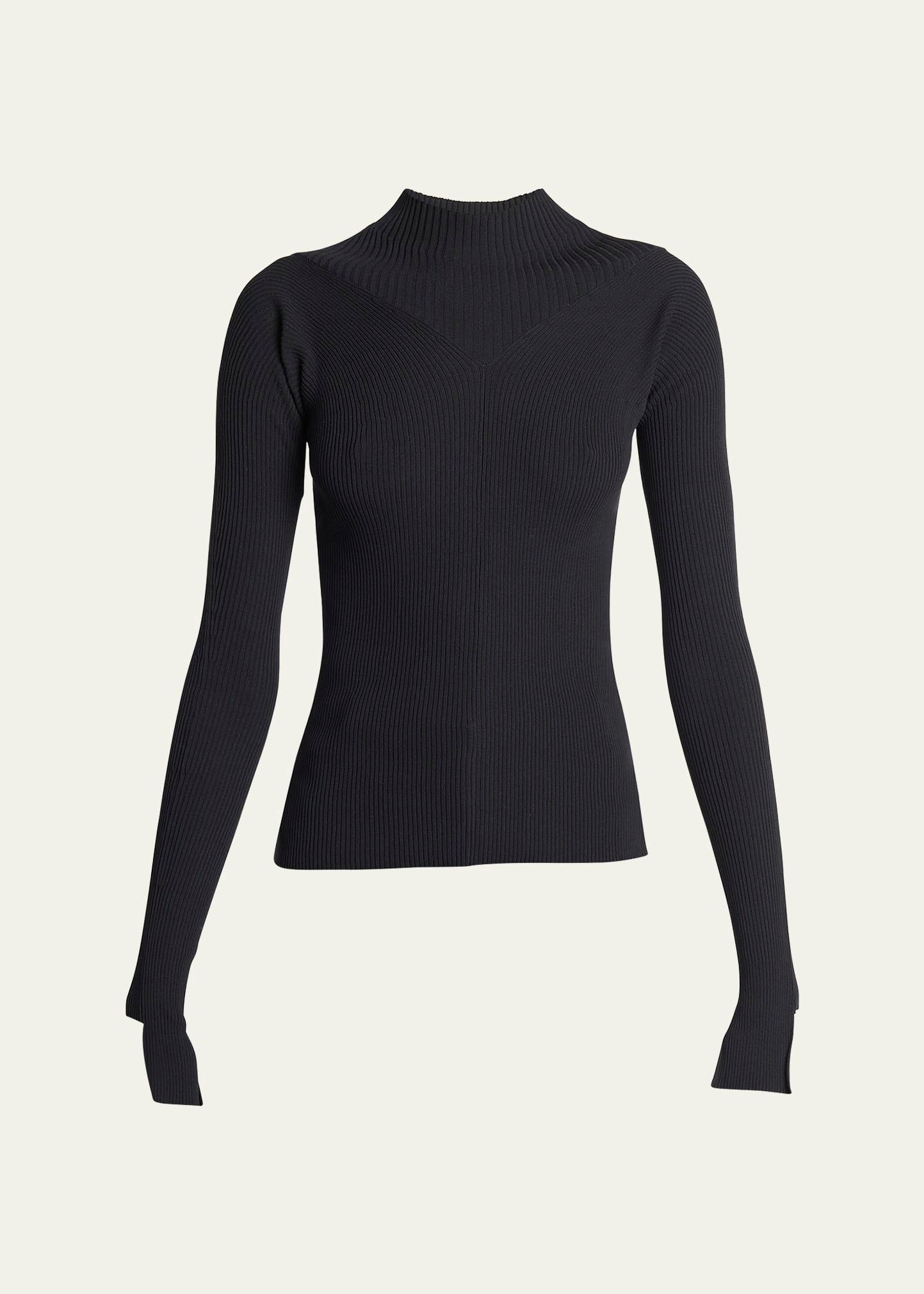 ribbed long sleeve top