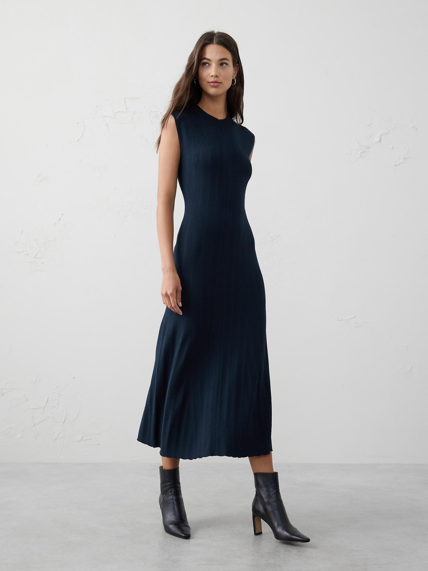 ribbed maxi sweater dress