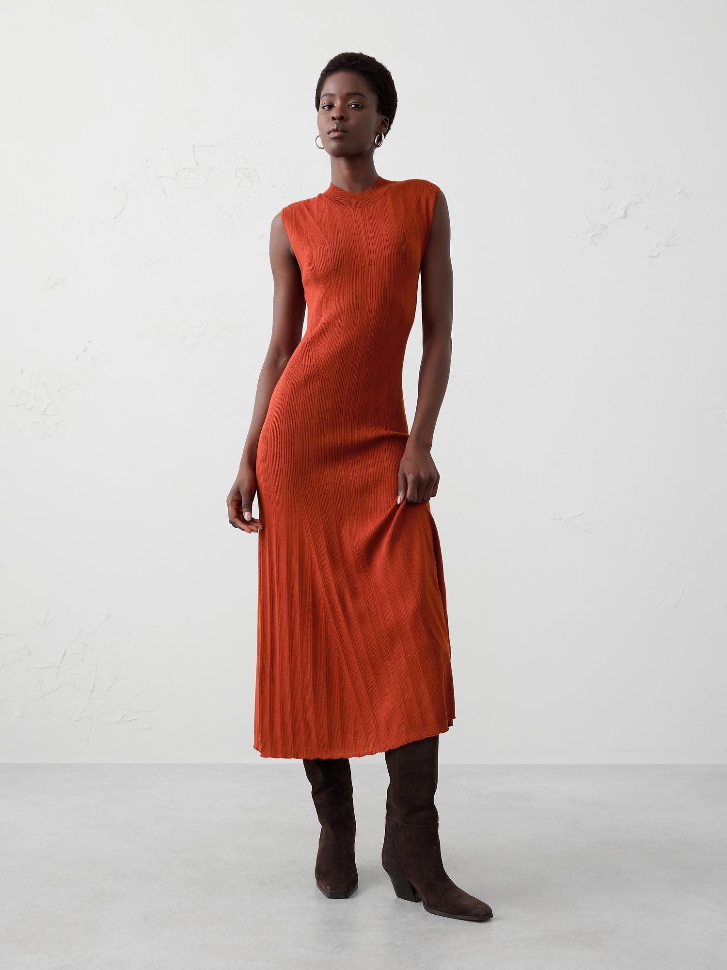 ribbed maxi sweater dress