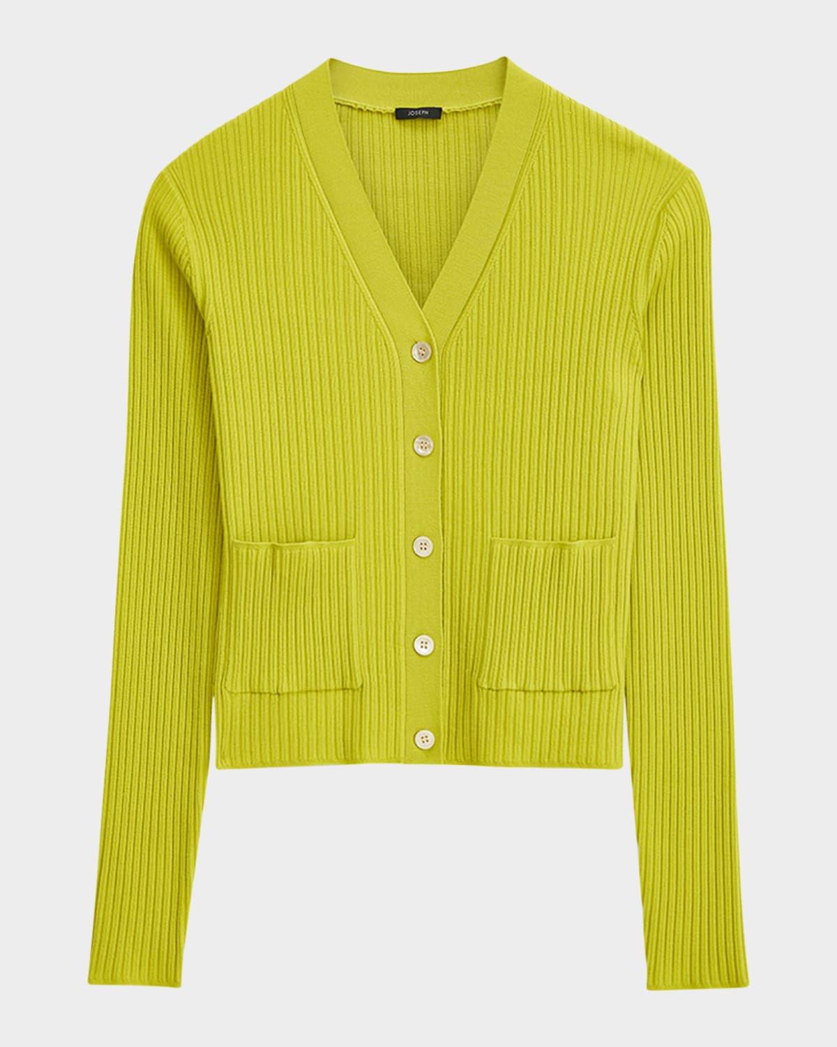 ribbed merino wool cardigan