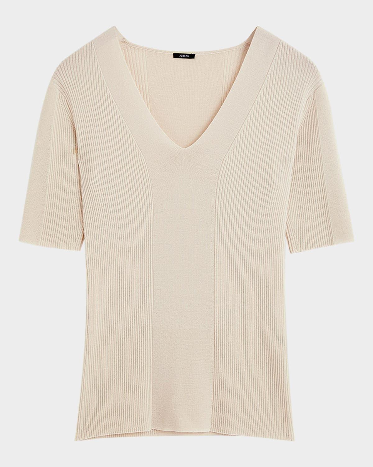 ribbed merino wool top