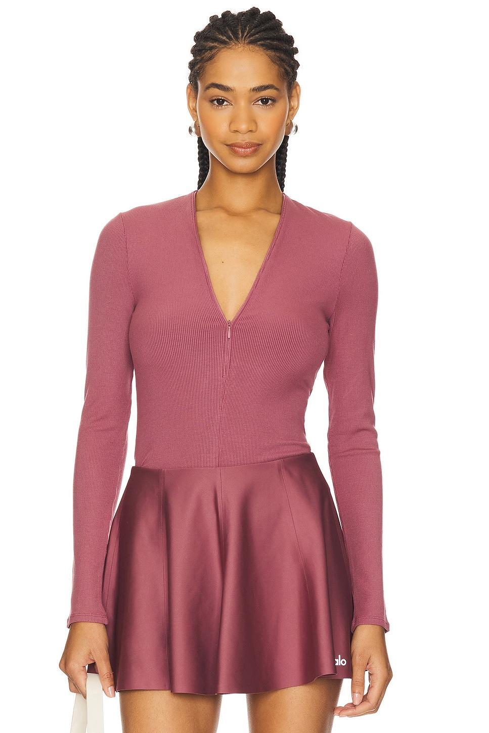 ribbed mesmerize long sleeve top