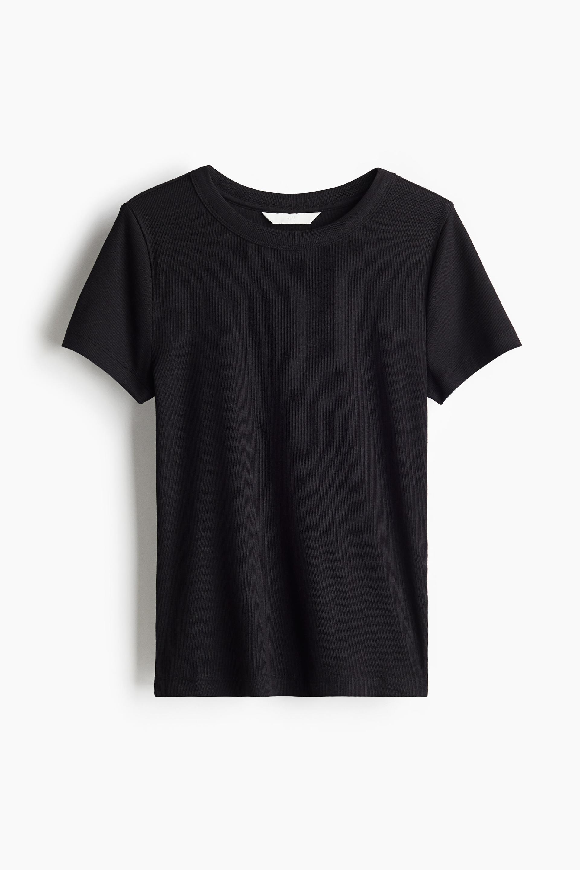ribbed modal-blend t-shirt