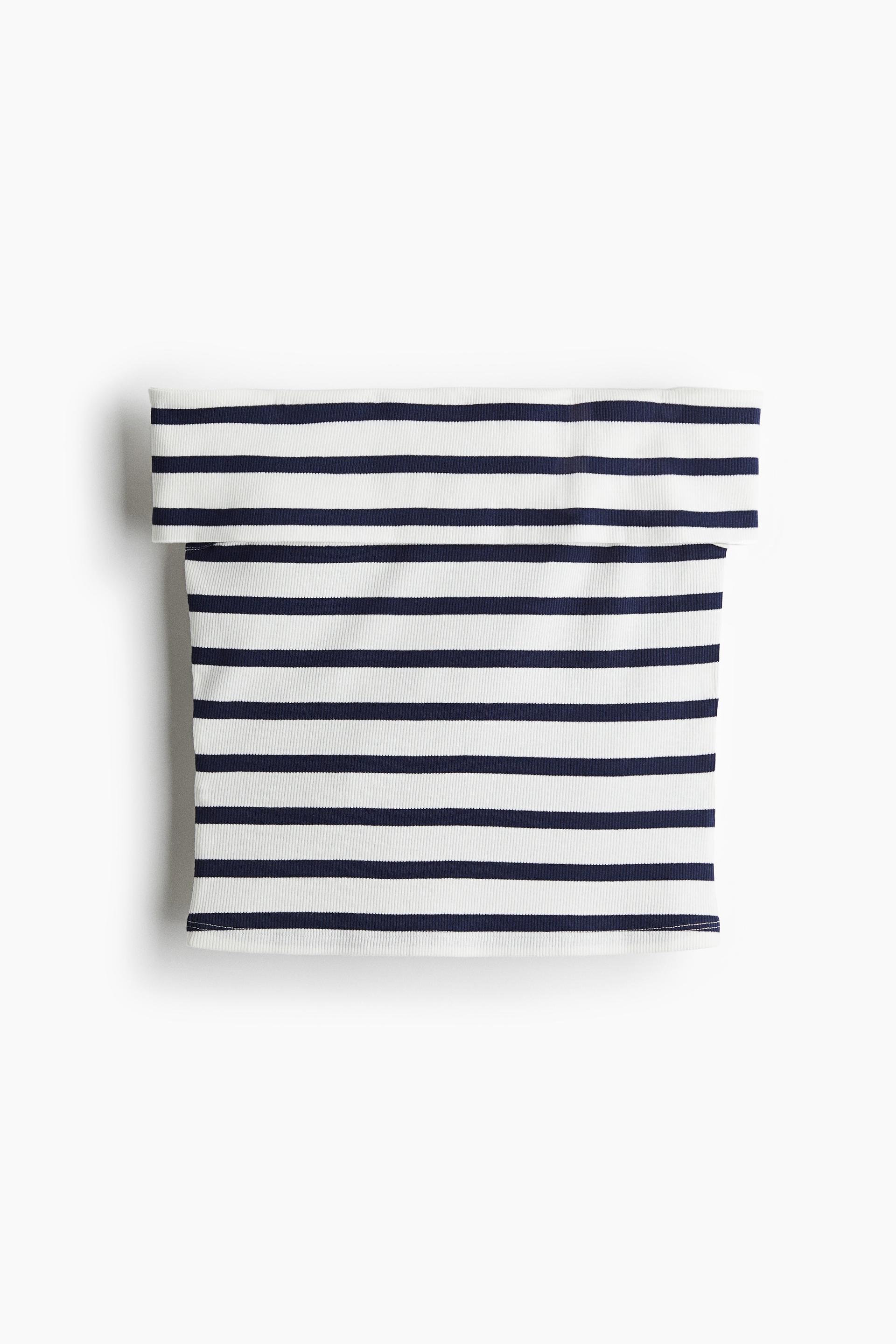 ribbed off-the-shoulder top