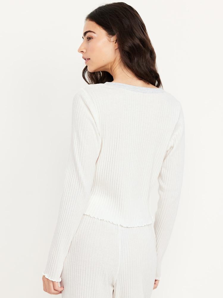 ribbed pajama top