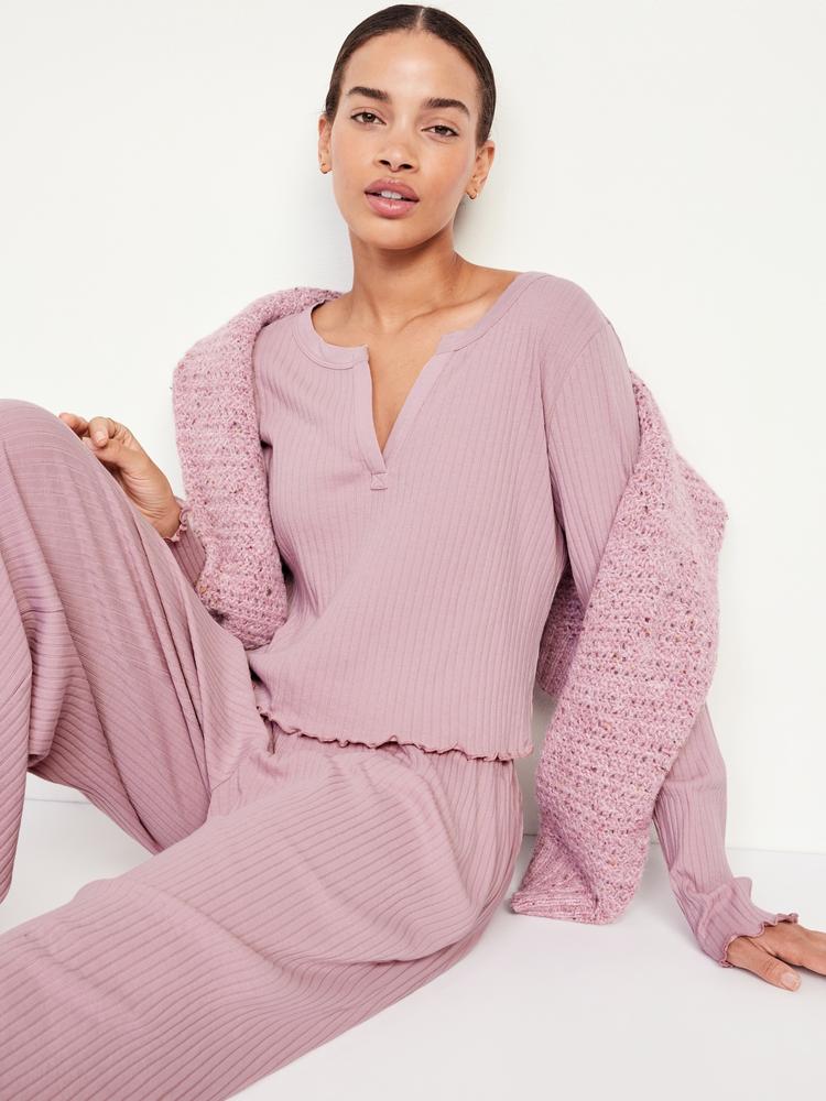 ribbed pajama top