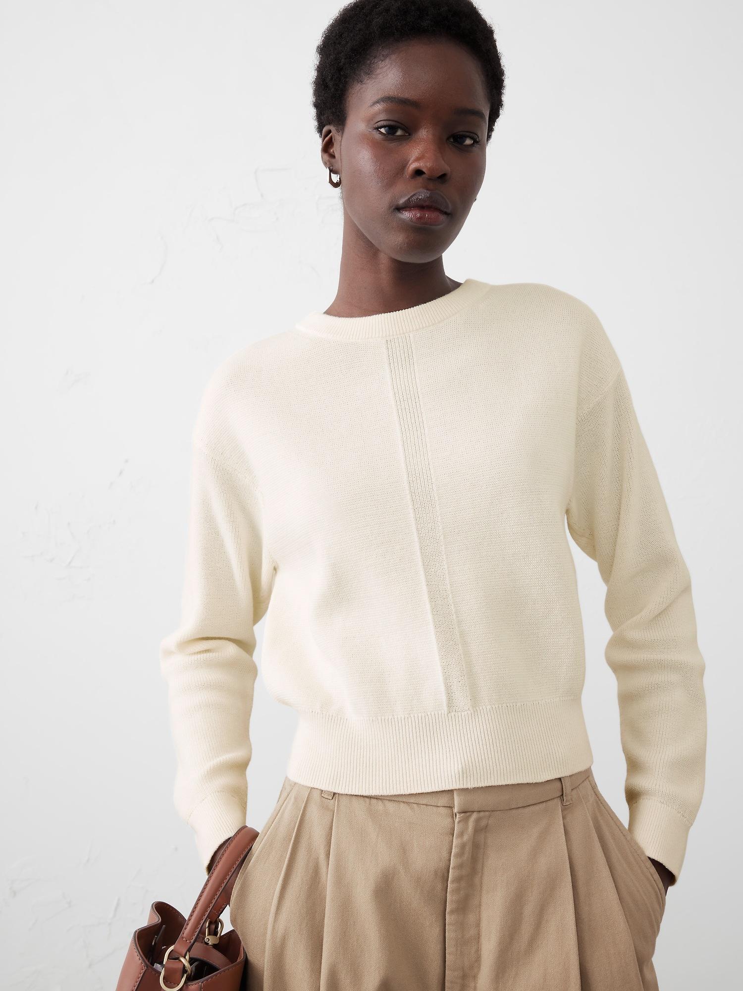 ribbed pullover sweater