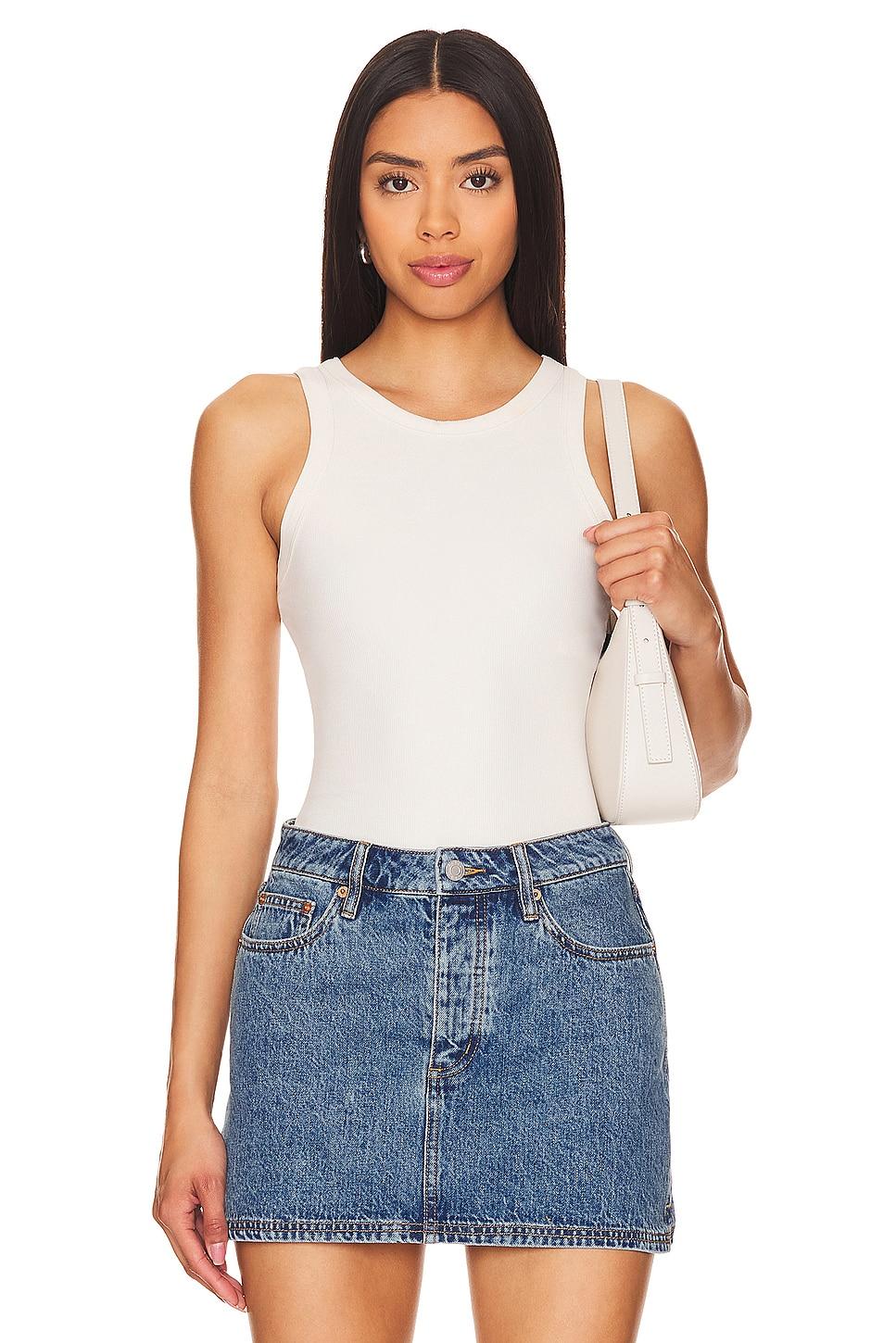 ribbed racerback bodysuit