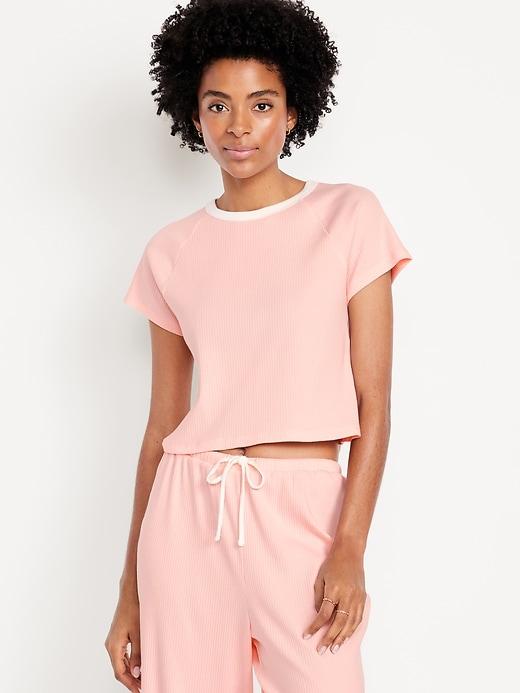 ribbed ringer pajama t-shirt