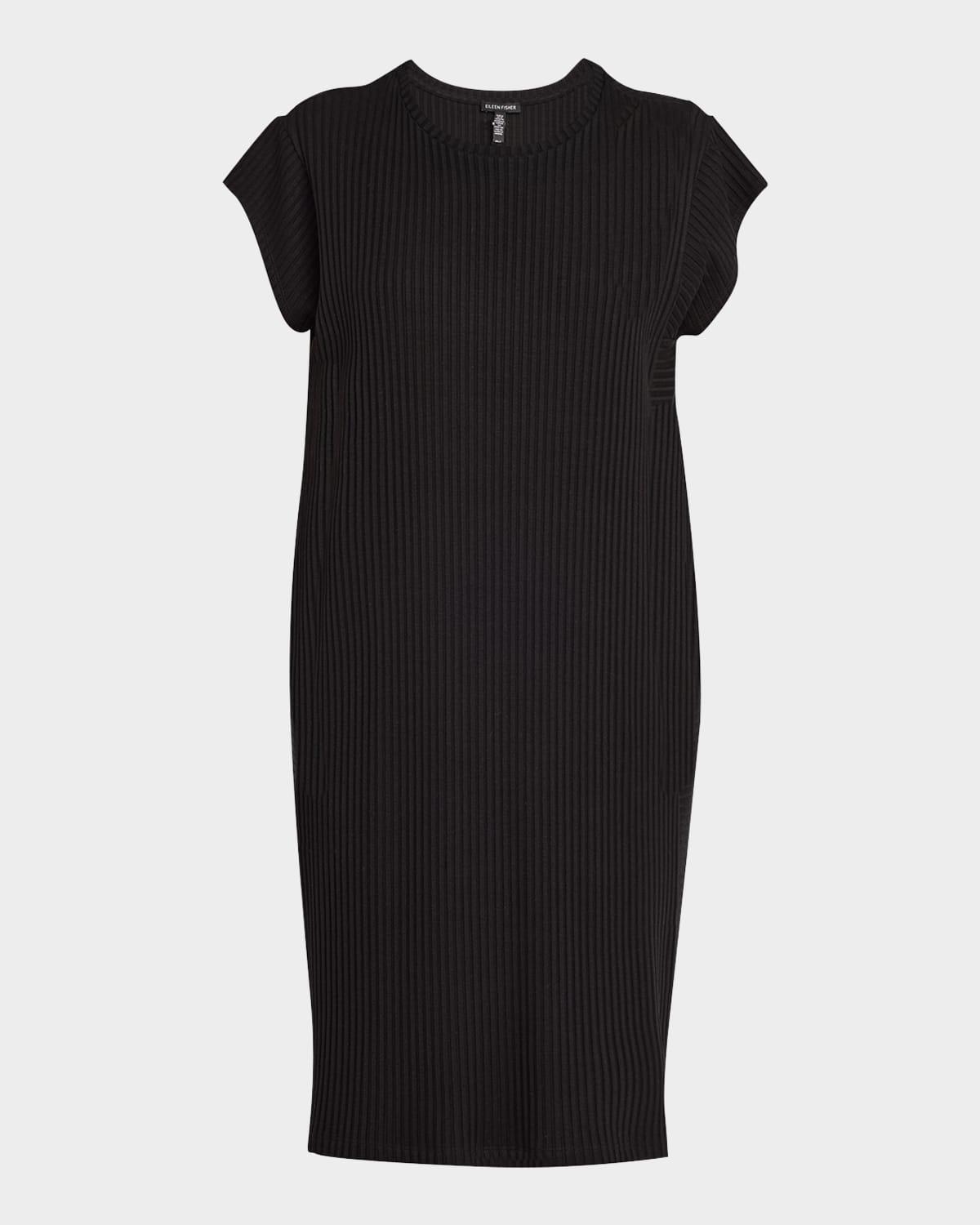 ribbed scoop-neck t-shirt dress