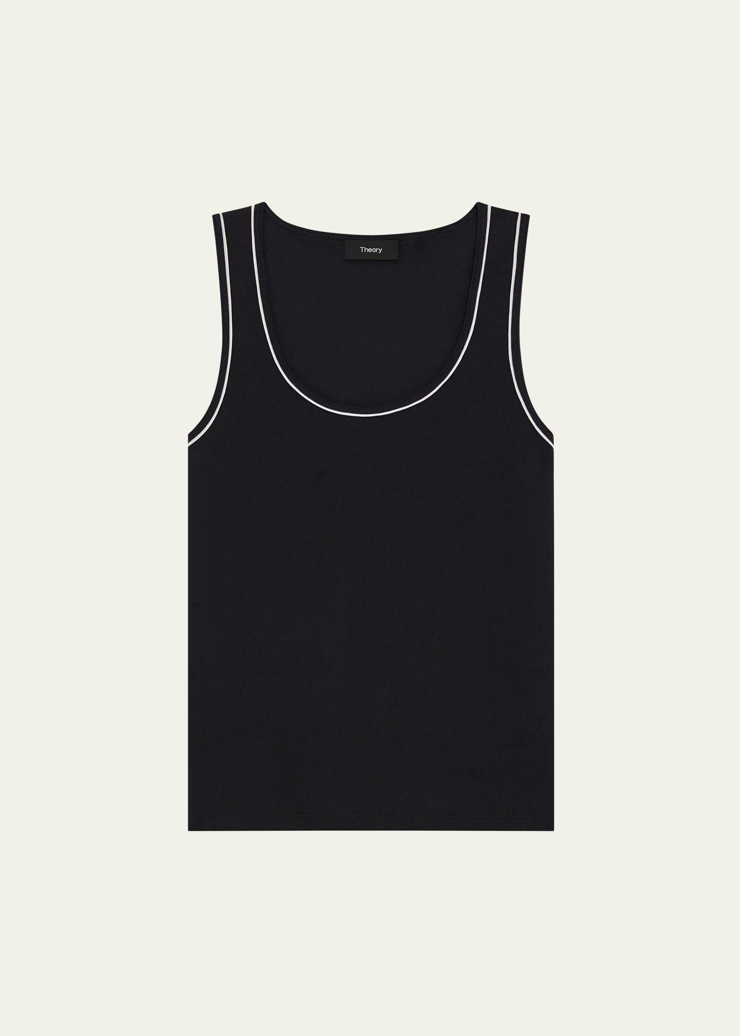 ribbed scoop-neck tank top