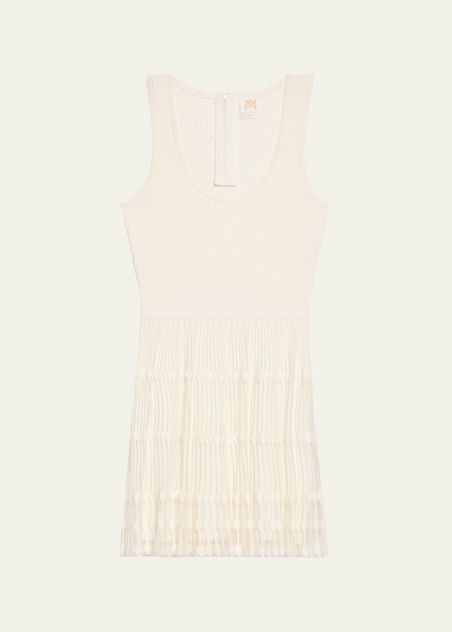 ribbed sheer-knit mini dress