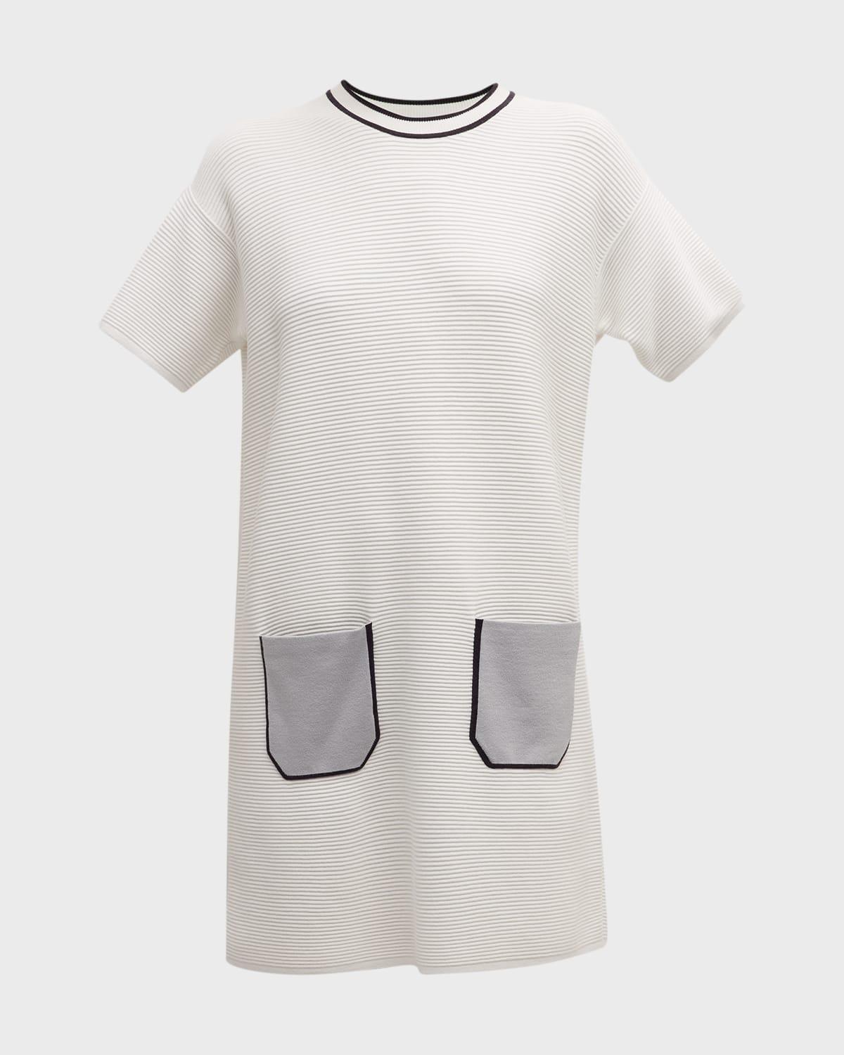ribbed short-sleeve t-shirt dress